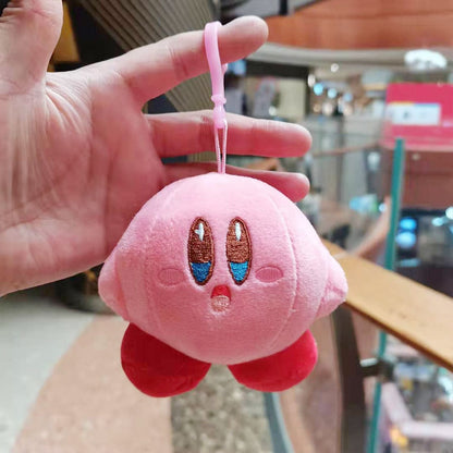 Star Kirby Plush Toys Video Game Cartoon Doll Pendant Kawaii Anime Soft Stuffed Keychain Birthday Gift  For Children Girls