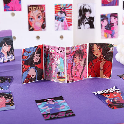50sheets Cute Fashion girl Decorative Stickers Book Art Craft Scrapbooking Label Diary Japanese Stationery Album Journal Planner