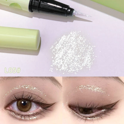 Diamond Glitter Matte Eye Liner Pencil Eye Makeup Highlighter Waterproof Pearl Champagne Brighten Silkworm Shadow Eyeliner Pen