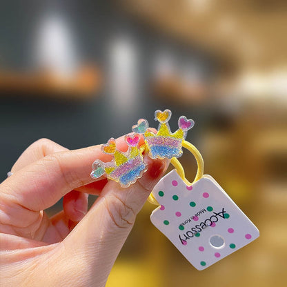 Children Sequins Floral Elastic Hair Bands Rubber Band Hair Tie Princess Kawaii Hair Rope Headwear Girls Kids Hair Accessories