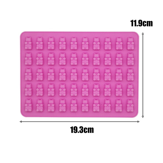 Gummy Bear Mold Silicone Chocolate Mold with Dropper DIY Dinosaur/Bear/Heart and Mini Donuts Valentine's Day Party Baking Mold