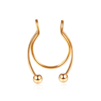 Stainless Steel Magnet Nose Ring Horseshoe Ring Nose Clip Non-pierced Nose Hoop Magnetic Nose Nail piercing nariz piercing