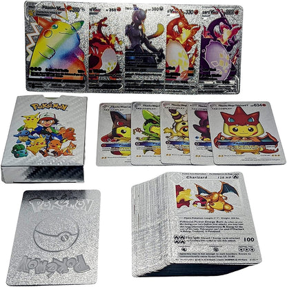 Rare Limited Edition 11pcs Pokémon Card Set: Gold Silver Black VMAX GX Surprise Gift Spanish English