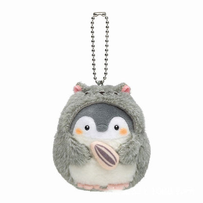 Kawaii Plush Keychain Bag Charm Cartoon Cute Mini Penguin Stuffed Animal Plushies Soft Doll Car Trinket Key Chain Women Girls Keyring Kids Birthday Gifts