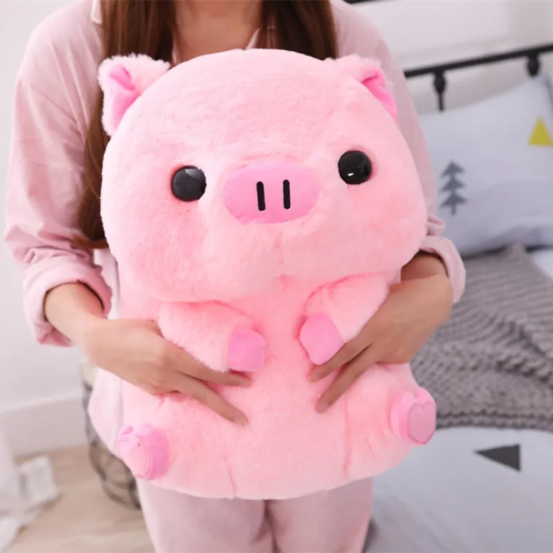 Kawaii Pig Stuffed Animal Piggy Plush Toy Super Cute Pink Plushies Pillow Round Pig High Quality Doll Gift For Children