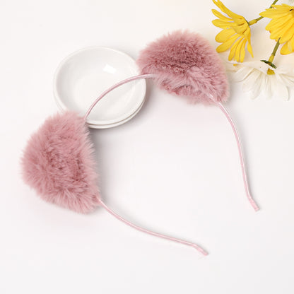 Cat Ears Headband for Women Cartoon Plush Hair Band Anime Cosplay Cute Face Wash Hair Hoop Headware Girls Hair Accessories