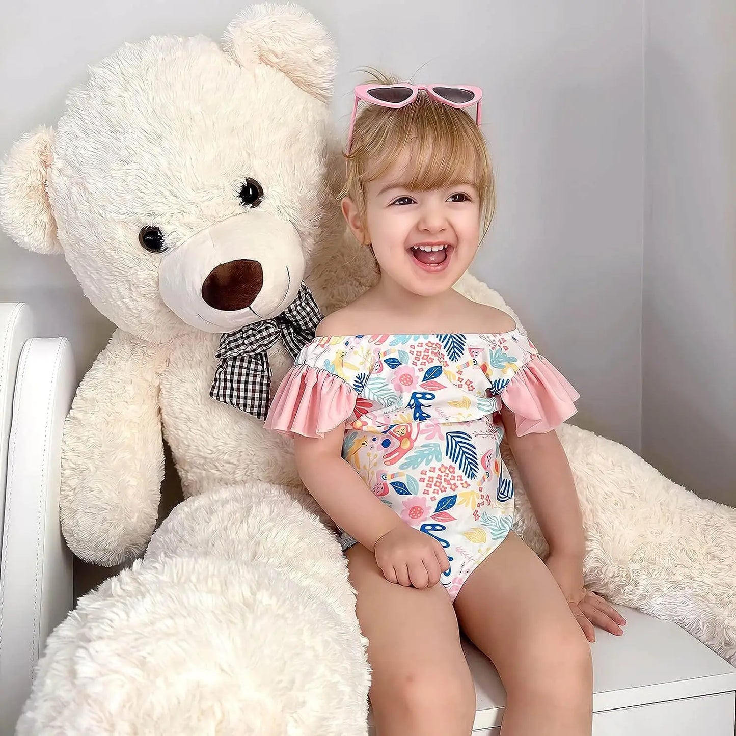 Giant Teddy Bear Plush Toy, Soft Big Cuddly Teddy Bear Stuffed Animals Doll Cute Plush Toy Gift for Valentines Kids Girlfriend