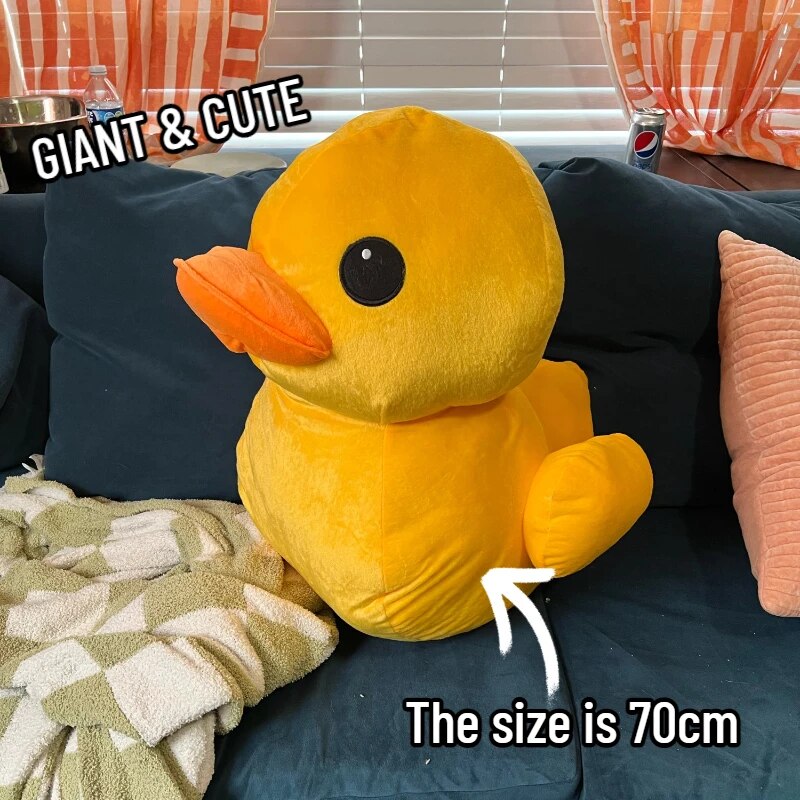 Giant Yellow Duck Plush Pillow Soft Stuffed Animals Simulated Ducks Plushie Toy Cute Home Decor Pillow Wholesale Xmas Kids Gift