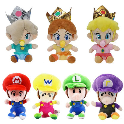 Baby Mario Plush Toys Super Mario Bros Stuffed Animals Plushies Princess Peach Daisy Rosalina Luigi Waluigi Wario Doll Rare Video Game Party Stuffies Toys