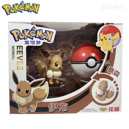 Poké Ball Catch & Battle Set: Pokémon Action Figures Pikachu Charizard Blastoise Venusaur Mewtwo Eevee Gyarados Collectible Toy Model Gift