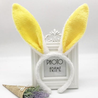 Cute Plush Bunny Ears Hair Bands Soft Rabbite Ears Easter Adult Headbands for Women Girls Anime Cosplay Party Hair Accessories