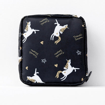 Women Tampon Storage Bag Cute Waterproof Sanitary Pad Organizer Bag Lipstick Key Earphone Data Cables Coin Purse Storage Bag