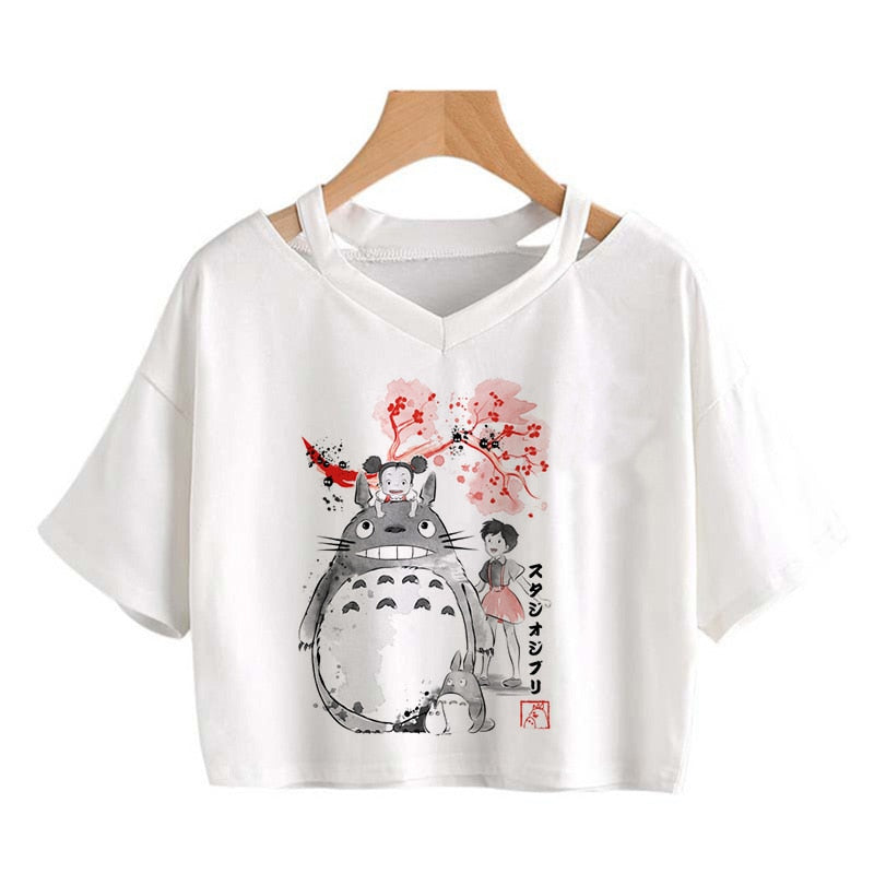 Kawaii cat Harajuku Funny Cartoon T Shirt Women Cute Anime Graphic Vintage T-shirt 90s Ullzang Tshirt Fashion Top Tees Female