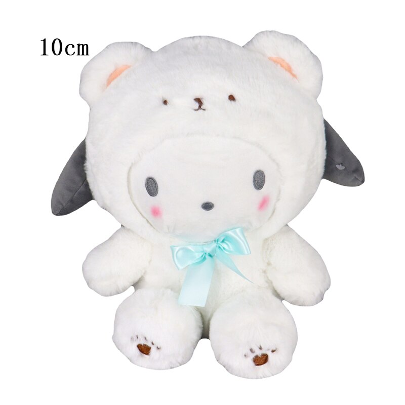 10-15cm Sanrio Plush Stuffed Animal Plushies Toys Cartoon Anime Figure Kuromi My Melody Cinnamoroll Cute Dolls Baby Birthday Gifts Kawali Decor