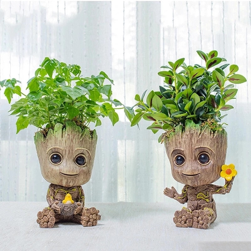 Disney Marvel Groot Mini Figure Flower Pot Anime Movie Toys Cute Action Figures Sitting Groot Christmas Kids Toys Gifts