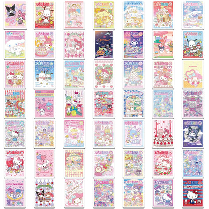 65/127Pcs Kawaii Cartoon Poster Stickers Cute Sticker Diy Diary Planner Decoration Sticker Scrapbooking Stationery Kids Toys