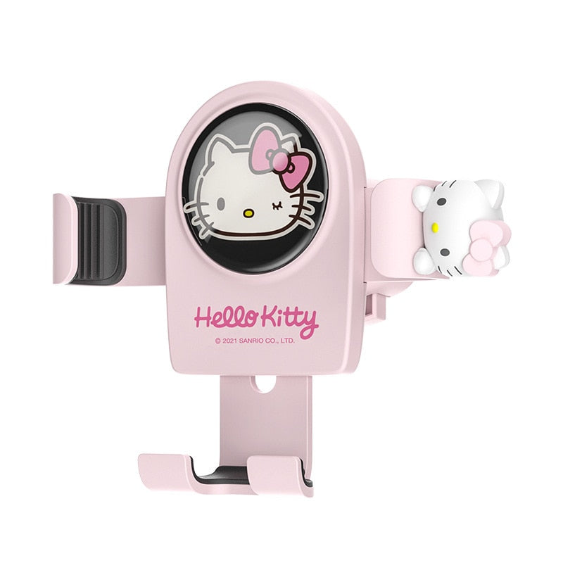 Kawaii Hello Kitty Y2K Sanrio Car Mobile Phone Bracket Cute Creative Cars Navigationgravity Holder Decoration Accessories Gifts