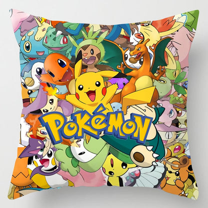 45x45cm Pokemon Cushion Cover Pikachu Meowth Poke Ball Charmander Kawaii Anime Pillowcase Anime Figure Decor Sofa Pillow Cover