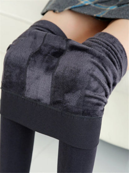 Trend Knitting Casual Winter New High Elastic Thicken Lady's Leggings Warm Pants Skinny Pants For Women