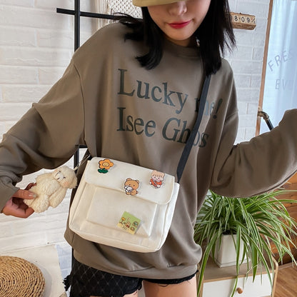 Cute Canvas Small Bag Female New Japanese Harajuku Diagonal Bag Wild Student Girl Shoulder Bag Bags for Women