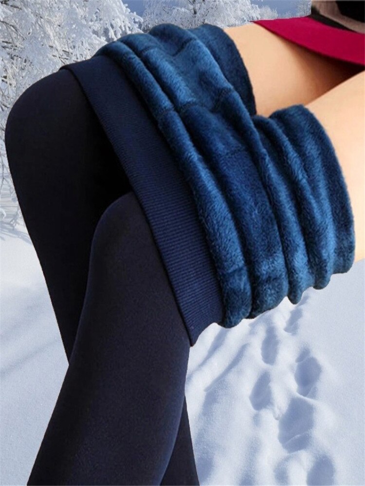 Trend Knitting Casual Winter New High Elastic Thicken Lady's Leggings Warm Pants Skinny Pants For Women