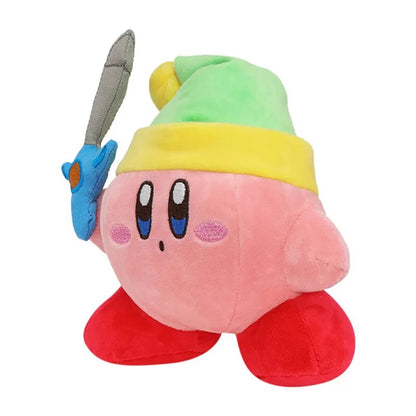 Kawaii Kirby Plush Link Sword Yellow Blue Green Painter Waddle Dee Heart Stuffed Plush High Quality Video Game Toys Christmas Birthday Gift for Children