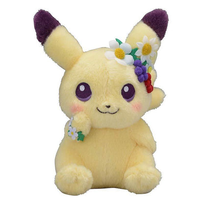 Pokémon Flower Crown Pikachu and Eevee Event Plushie: Video Game Stuffed Animal Toy Stuffie