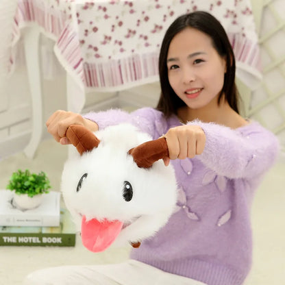 Poro Plush Toy 25cm League of Legends Stuffed Animal LOL Plushies Cute Kawaii Tongue Soft Doll Video Game Children's Kids Christmas Gift