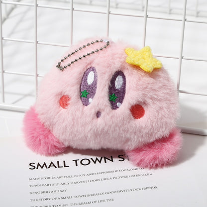 NEW Kawaii Anime Cartoon Star Kirby Plush Cosmetic Bag Cute Pink Plush Portable Storage Bag Coin Purse Girl&Child Holiday Gifts