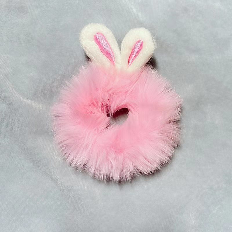 New Children Girls Cute Cartoon Panda Cat Rabbit Plush Elastic Hair Bands Hair Decorate Scrunchie Fashion Women Hair Accessories