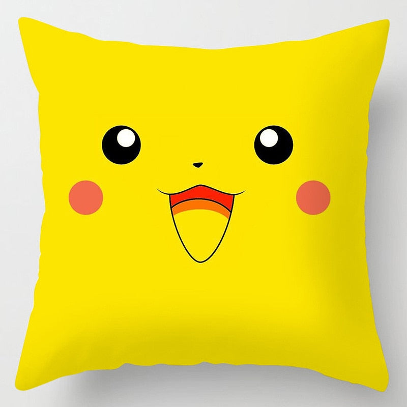 45x45cm Pokemon Cushion Cover Pikachu Meowth Poke Ball Charmander Kawaii Anime Pillowcase Anime Figure Decor Sofa Pillow Cover