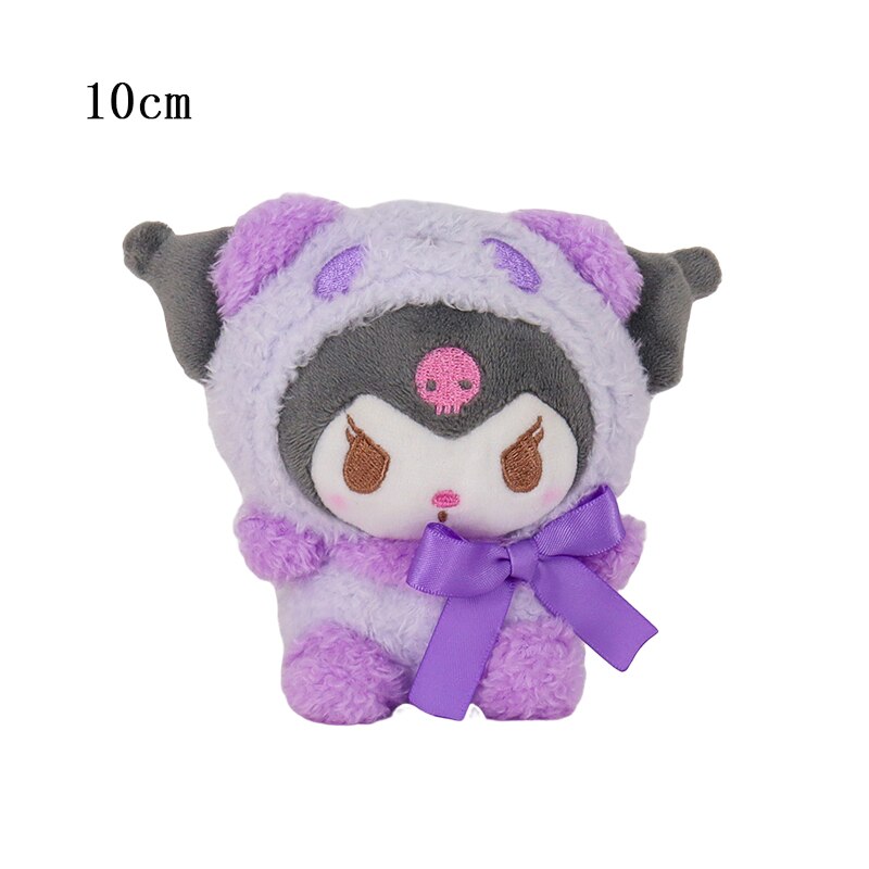 10-15cm Sanrio Plush Stuffed Animal Plushies Toys Cartoon Anime Figure Kuromi My Melody Cinnamoroll Cute Dolls Baby Birthday Gifts Kawali Decor