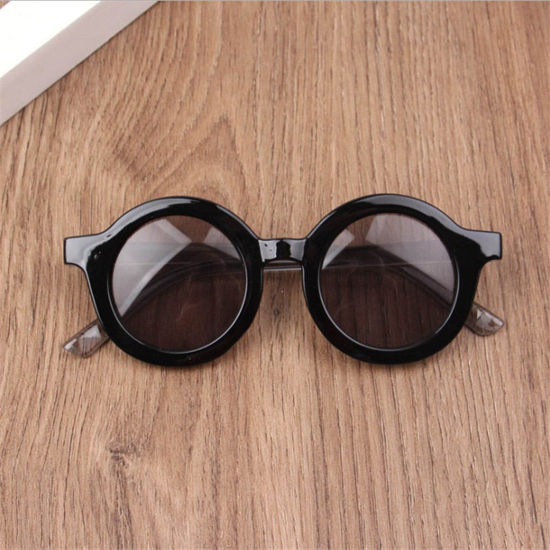 New Fashion Children's Sunglasses Infant's Retro Solid Color Ultraviolet-proof Round Convenience Glasses Eyeglass For Kids