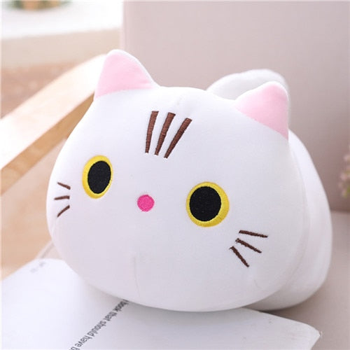 Plushies 25/100cm Cute Soft Cat Plushies Pillow Sofa Plush Cushion Kawaii Toy Stuffed Cartoon Animal Doll for Kids Baby Girls Lovely Gift