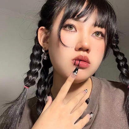 1pcs Women Lips Rings Medical Titanium Steel Fake Nose Ring Septum Piercing Clip on Mouth Ring Fake Piercing Body Clip Hoop