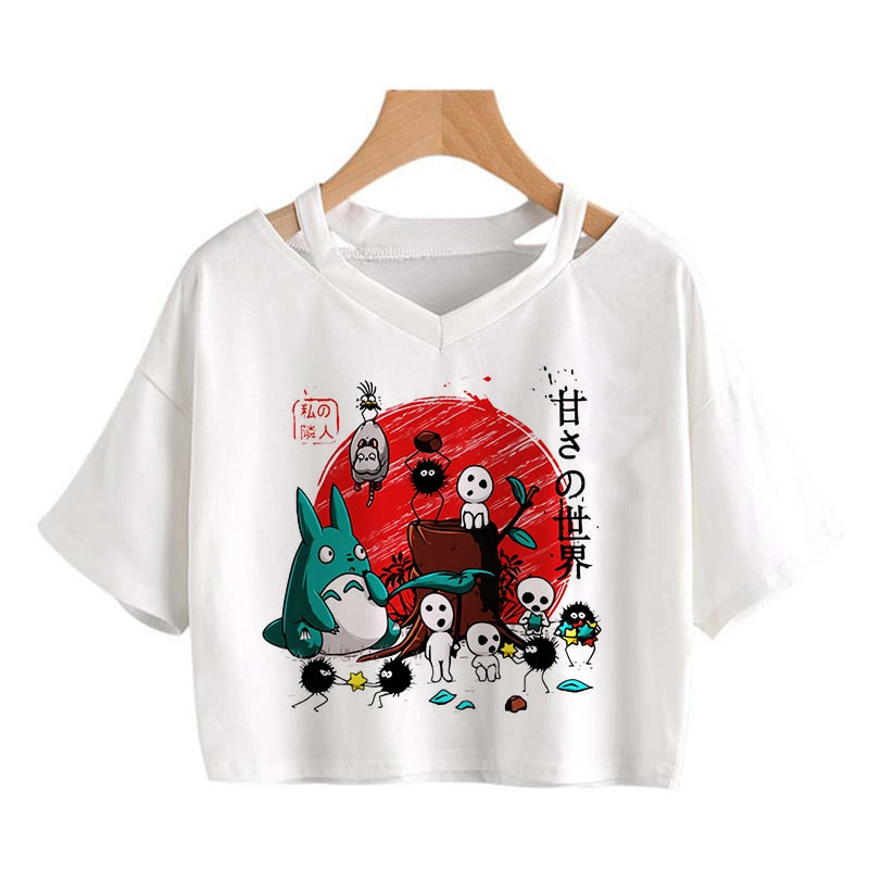 Kawaii cat Harajuku Funny Cartoon T Shirt Women Cute Anime Graphic Vintage T-shirt 90s Ullzang Tshirt Fashion Top Tees Female