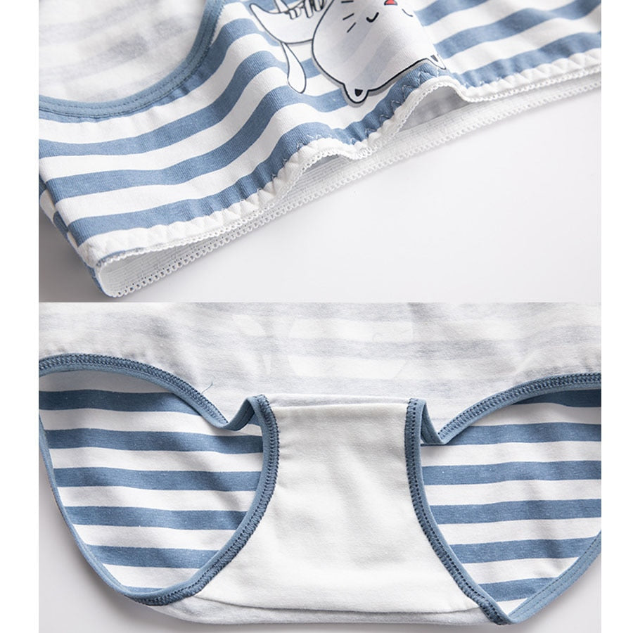 7Pcs/Lot Women's Underwear Cotton Cartoon Panties Print Breathable Briefs Girls Soft Panty Intimates for Female Lingerie