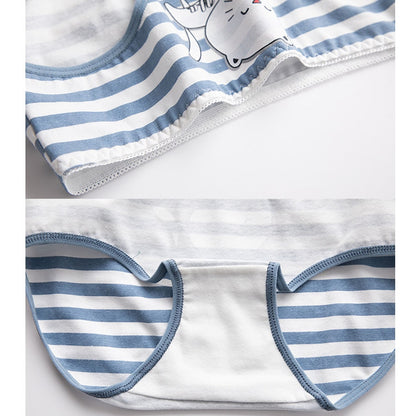 7Pcs/Lot Women's Underwear Cotton Cartoon Panties Print Breathable Briefs Girls Soft Panty Intimates for Female Lingerie