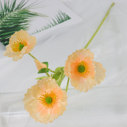 Artificial Flowers Poppy Silk Flowers Long Stem Housewarming  Garden Table Wedding DIY Party Wedding Bridal Bouquet Decoration