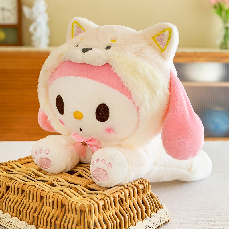 23cm Cartoon Stuffed Animals Kuromi My Melody Cinnamoroll Plush Toy Anime Kawaii Cute Soft Plushie Appease Girls Doll Toys Gifts