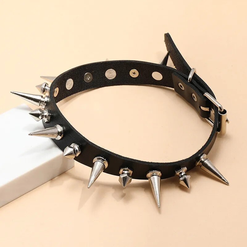 20 Styles Harajuku PU Leather Choker Chain Pendant Necklaces Women Men Punk Neck Gothic Black Necklace Cool Collar Cosplay