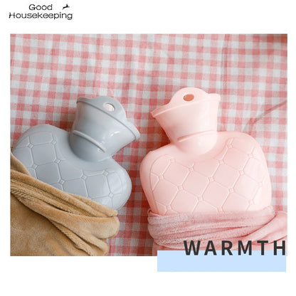 Cute Hot Water Bottle Bag for Girls Plush Shoulder Hand Warmer Heat Pack Warm Belly Instant Hot Pack Winter Water Heating Pad