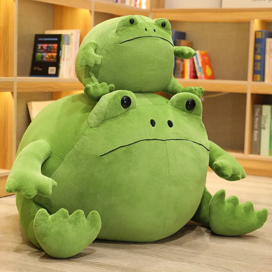 Kawaii Ricky Rain Green Frog Plush Toy Super Soft Stuffed Animal Lovely Frog Doll Baby Toys Plushie Gift Toy for Kids Girls