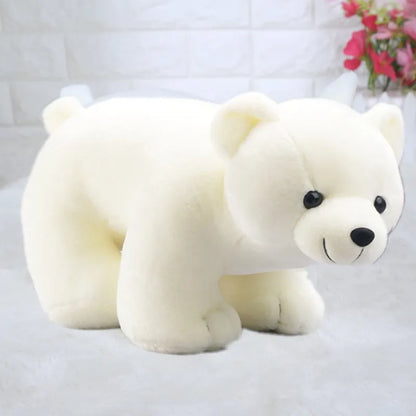 25cm Lovely White and Brown Polar Bear Plush Toys Cute Soft Stuffed Animal Plush Bear Dolls Kids Birthday Gift