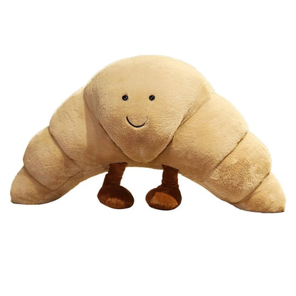 Croissant Plush Toys Smile Bread Pillow Stuffed Animals Smile Croissant Bread Pillow Doll Sofa Decoration for Kids Plush Toys