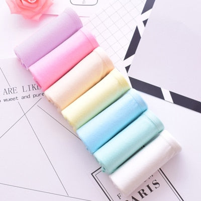 Cotton Panties for Women Underwear Plus Size Brief Girls Lingerie Solid Color Panties Female Seamless Underpant Ladies 7Pcs