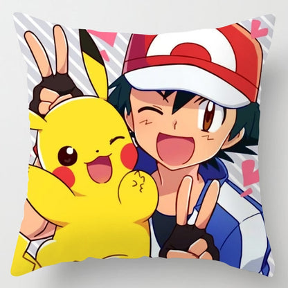 45x45cm Pokemon Cushion Cover Pikachu Meowth Poke Ball Charmander Kawaii Anime Pillowcase Anime Figure Decor Sofa Pillow Cover