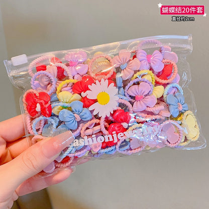20/10Pcs Cute Rubber Bands for Children Will Not Harm Hair with Good Elasticity. Girl Baby Headbands and Curly Hair Accessories