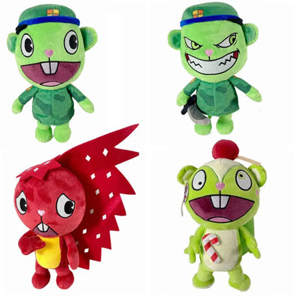 28cm HTF Happy Tree Friends Anime Happy Tree Friends Soldier Fliqpy Plush Toys Dolls Military Flipy Doll Plush Toy for Kids Gift