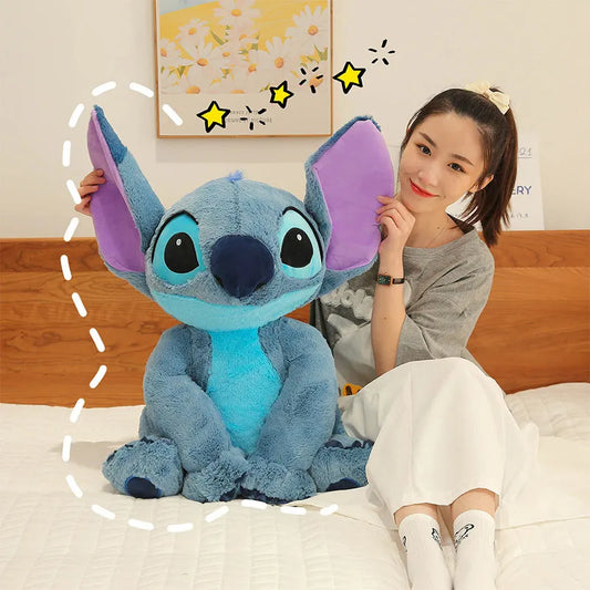 Disney Stitch Plush Toy Doll Anime Lilo & Stitch Sitting Stitch Cartoon Stuffed Doll Children's Comforting Pillow Kids Gift